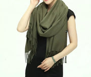 Stunning Cashmere Warm Winter Pashmina Long Oversize Solid Wrap-Australia