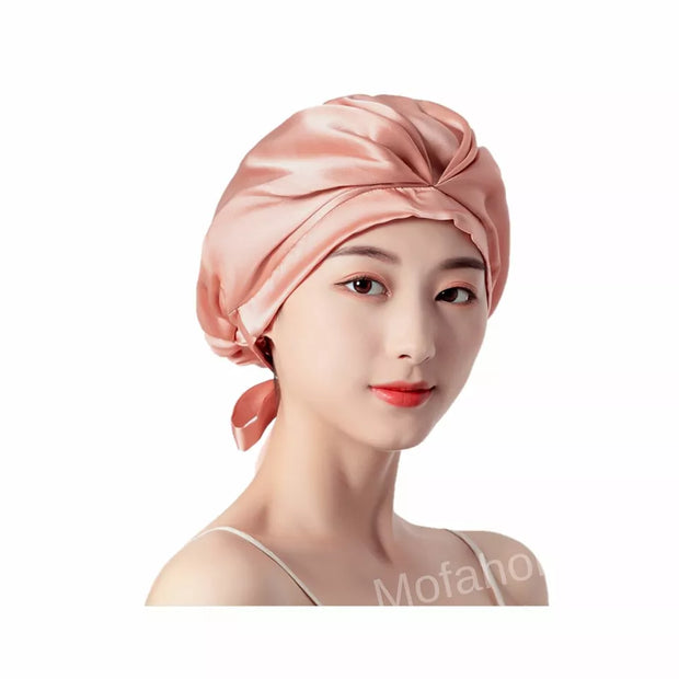 100% Mulberry Silk Night Cap Sleeping Cap Hair Wrap Bonnet for Hair Care AU