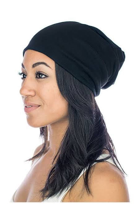 Anti-frizz Satin Lined Sleep or Daytime Slouchy Beanie by Victory + Style: Smooth and Shiny Hair Everyday!