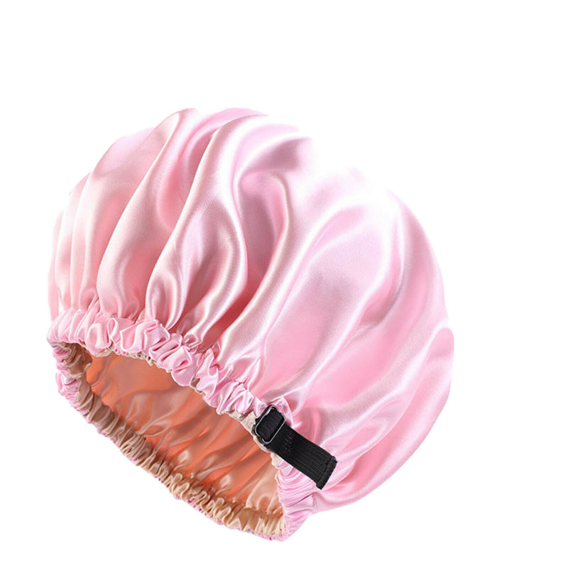 Double Layered Satin Bonnet Sleep Cap for Women - Adjustable Satin Cap Sleeping Curly Natural Hair