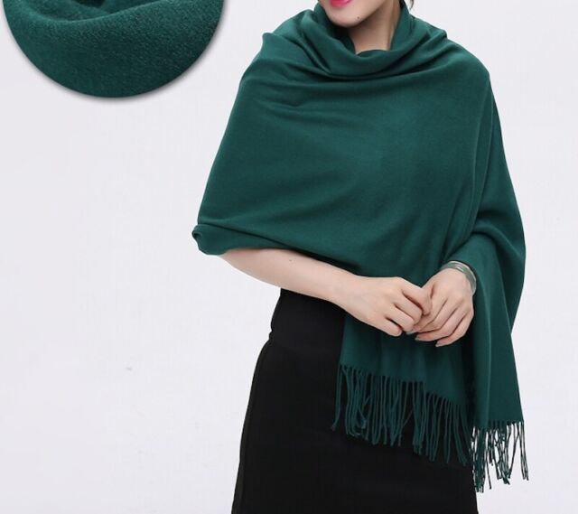 令人惊叹的羊绒保暖冬季 Pashmina 长款超大纯色裹身衣 - 澳大利亚